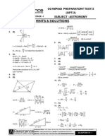 Astronomy Olympiad Practice Test Solutions