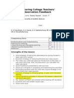 MCT Observation Feedback 2