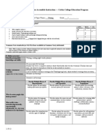 Lesson Planning Form For Accessible Instruction - Calvin College Education Program