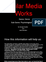 Similar Media Works: Genre: Horror Sub Genre: Psychological Thriller