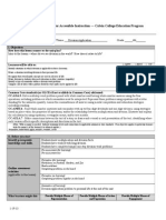 Lesson Planning Form For Accessible Instruction - Calvin College Education Program