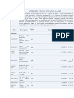 Análisis de Precios Unitarios Opus 2015