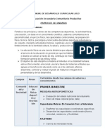 Plan Anual de Desarrollo Curricular Educacion Fisica 2015