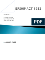 Partnership ACT 1932 A (Class Presentation)