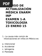 Examen 1-A Toxicologia ENARM