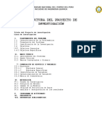 Estructura de Proyectos de Investigacion en LA FIQ