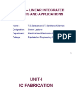 Ee2254 - Linear Integrated Circuits and Applications