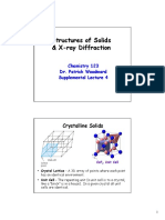 Structures of Solids & X - Ray Diffraction