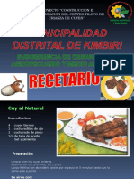 Recetarios Cuy