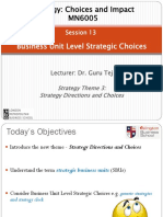 Week 13.2 - Business Unit Level Strategy