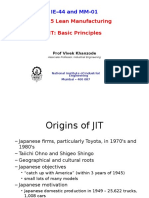 OP-15 Lean Manufacturing JIT: Basic Principles: IE-44 and MM-01