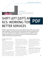 Shift Left (Left) and KCS: Working Towards Better Services