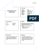 Terminologies Used in Epidemiology