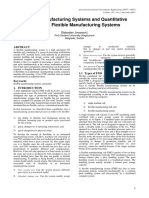 Flexible Manufacturing Systems and Quantitative Anlysis of Flexible Manufacturing Systems