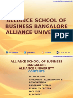 Alliance School of Business Bangalore - Alliance University