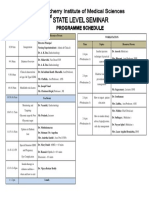 Programme Schedule For Conference