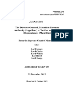 The Director General, Mauritius Revenue Authority (Appellant) V Chettiar and Others (Respondents) (Mauritius)