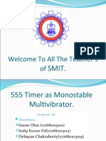 555 Timer As Mono Stable Multi Vibrator