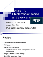 Stock Market Basics and Stock Pricing: Mishkin CH 7 - Part A Page 151-159 Plus Supplementary Lecture Notes