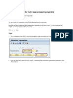 ABAP - Transaction Code For Table Maintenance Generator