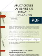 Aplicaciones de Series de Taylor y Maclaurin