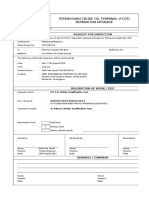 Terengganu Crude Oil Terminal (Tcot) Separation Upgrade: Request For Inspection