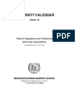 Vol-III University Calendar Rules & Regulations and Ordinances