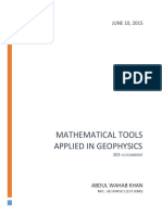 Application of Mathematical Tools in Geophysics