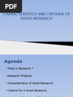 Characteristics of Good Research