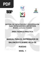 Manual para Entrenadores de Baloncesto en Silla de Ruedas