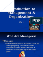 Introduction To Management & Organizations