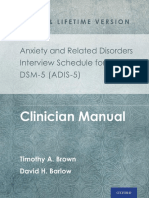 (Timothy A. Brown, David H. Barlow) Anxiety and Related Disorders Interview Schedule For DSM-5