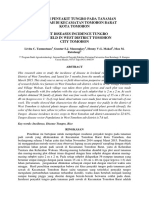 Insidensi Penyakit Tungro Pada Tanaman Padi Sawah Di Kecamatan Tomohon Barat Kota Tomohon Plant Diseases Incidence Tungro Rice Field in West District Tomohon City Tomohon