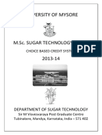 M.SC Sugar Tech Syllabus