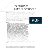 Prose V Verse