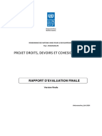 Rapport D'évaluation Finale Sur Le Projet Droits, Devoirs Et Cohésion Sociale