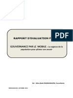 Rapport D'évaluation Finale :GOUVERNANCE PAR LE MOBILE: La Sagesse de La Population Pour Piloter Son Avenir