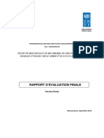 Rapport D'évaluation Finale: Projet de Mise en Place de Mécanismes de Suivi Des Violences Sexuelles Basées Sur Le Genre Et de L'accès À La Justice