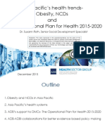 PRESENTATION: Asia Pacific's Health Trends-Obesity, NCDs and ADB's Operational Plan For Health 2015-2020