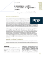 Caso Clínico Tratamiento Cognitivoconductual en Conductas de Agresividad Extrema en El Aula