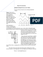 Longitudinal Standing Waves in An Air Column