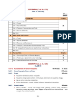 GEOGRAPHY (Code No. 029) : One Theory Paper 3 Hours 70 Marks A Fundamentals of Human Geography 35 Marks