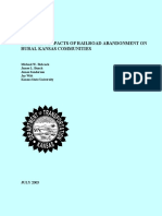 Economic Impacts of Railroad Abandonment On Rural Kansas Communities