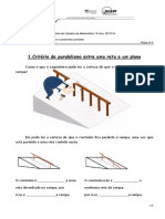 Criterios de Paralelismo e Perpendicularidade Ficha de Trabalho