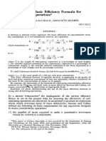 Derivation of A Basic Efficiency Formula For Concentrating Operations