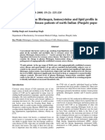 Changes in Plasma Fibrinogen, Homocysteine and Lipid Profile in Coronary Artery Disease Patients of North Indian (Punjab) Popu-Lation