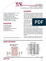 Features Descriptio: Ltc1566-1 Low Noise 2.3Mhz Continuous Time Lowpass Filter