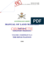 Australian Army Manual Land Warfare Rifle Platoon 1986 Full Obsolete