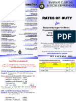 Bahamas Customs Duty 2015