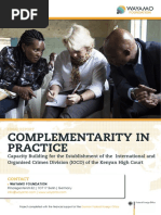 FINAL REPORT: COMPLEMENTARITY IN PRACTICE Capacity Building For The Establishment of The International and Organised Crimes Division (IOCD) of The Kenyan High Court